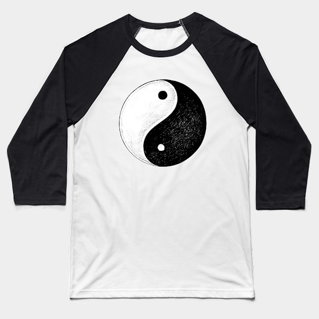 Yin Yang Baseball T-Shirt by Mako Design 